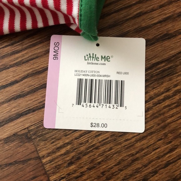 Little Me “My First Christmas” reindeer footed pajama size 9 months - Picture 4 of 7